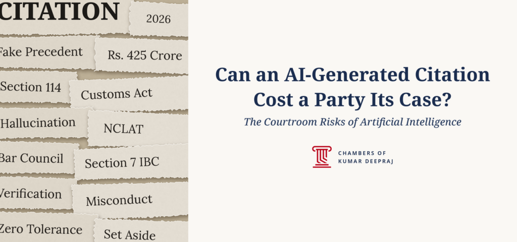 Can an AI-Generated Citation Cost a Party Its Case? Chambers of Kumar Deepraj