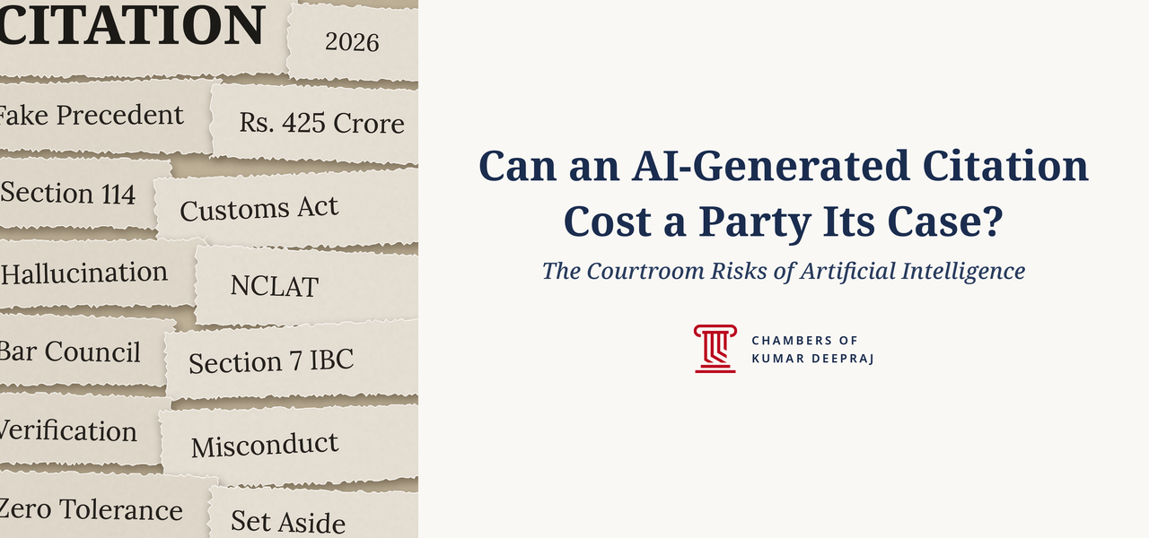 Can an AI-Generated Citation Cost a Party Its Case? Chambers of Kumar Deepraj